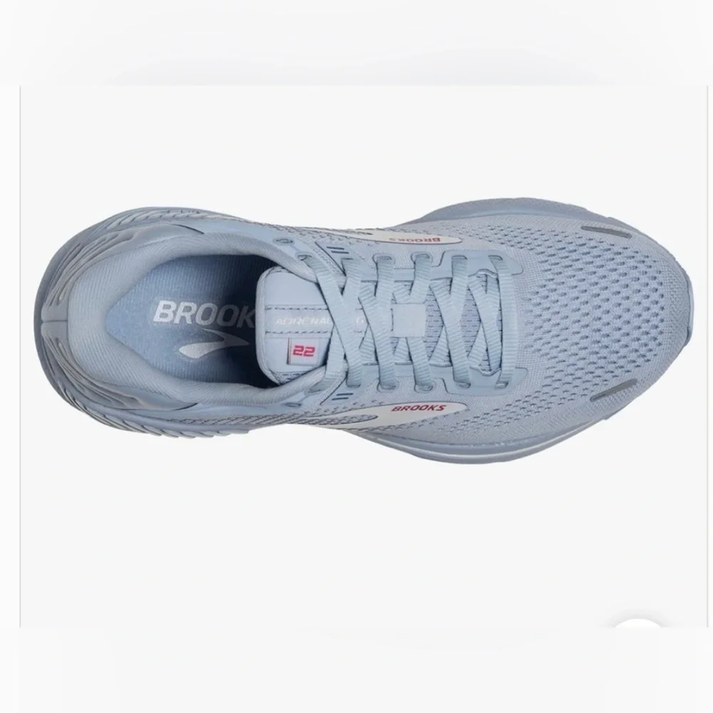 Brooks Women's Adrenaline GTS 22 Running Shoes, Kentucky Blue/White/Rose 8.5 - Picture 9 of 10